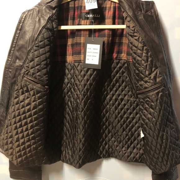 Ceralli Genuine Leather Bomber 